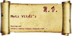 Metz Vitéz névjegykártya